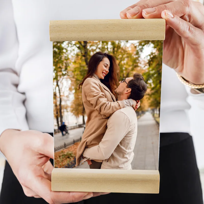 Gifts for Couples Photo Printed Plexiglass Picture with Wooden Frames