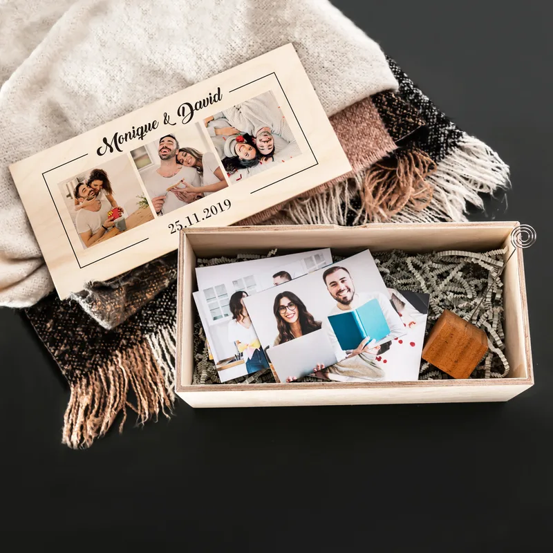 Personalised Couples Photo Memory Box – Romantic Gift