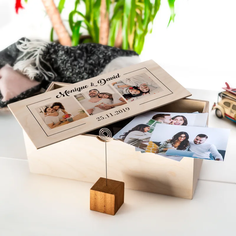 Personalised Couples Photo Memory Box – Romantic Gift
