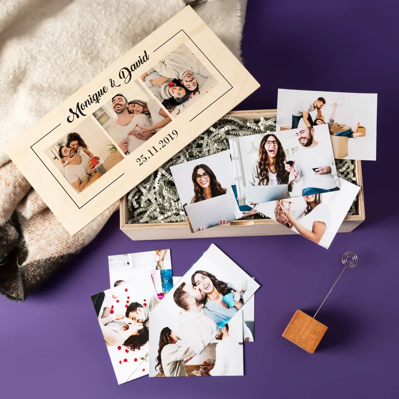 Personalised Couples Photo Memory Box – Romantic Gift
