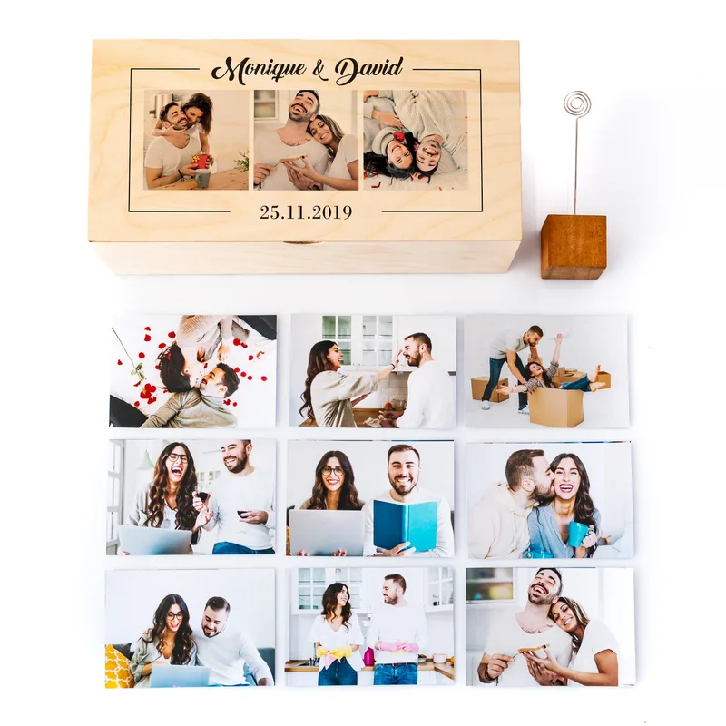 Personalised Couples Photo Memory Box – Romantic Gift