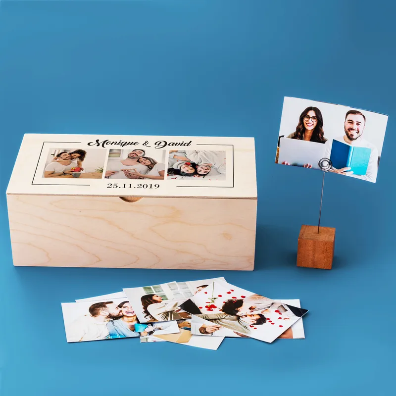 Personalised Couples Photo Memory Box – Romantic Gift