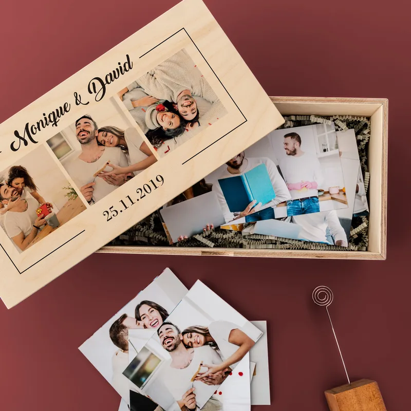 Personalised Couples Photo Memory Box – Romantic Gift