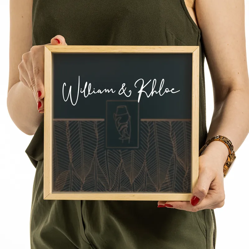 Personalised Wine Cork Collection Box for Couples