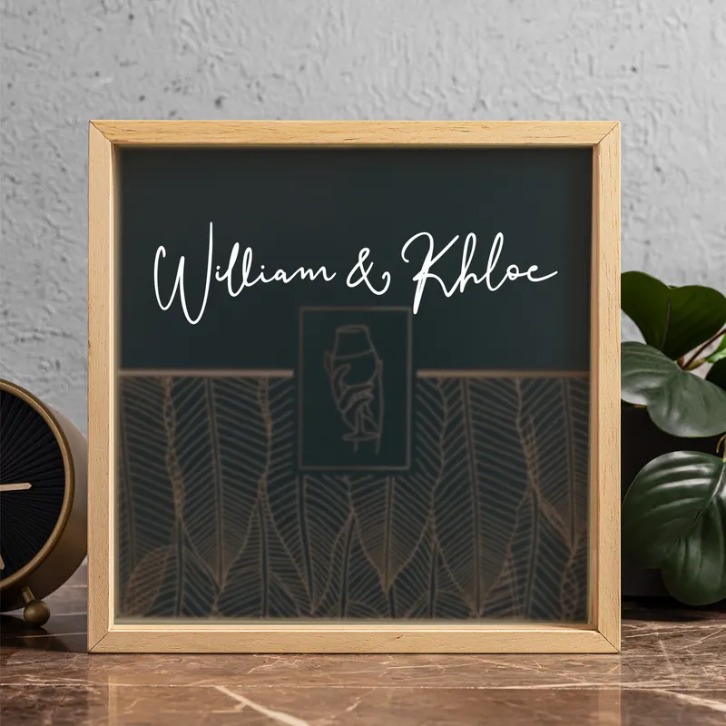 Personalised Wine Cork Collection Box for Couples