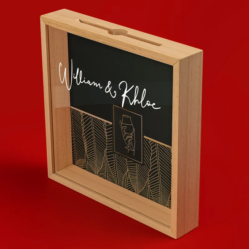 Gifts for Couples Wooden Wine Cork Collection Box Udelf