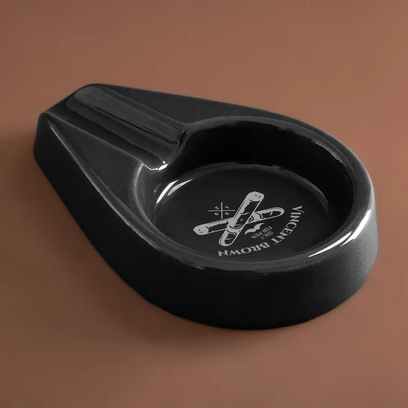 Gifts for Dad Personalised Gray Ceramic Cigar Ashtray