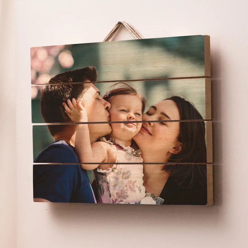 Gifts for Family Photo Printed Wooden Palette Tableau