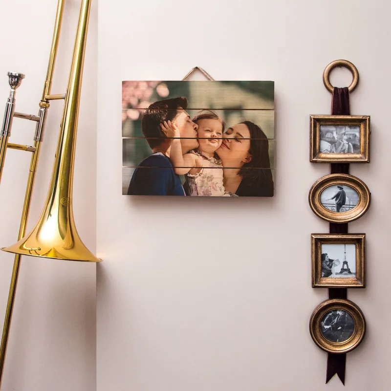 Gifts for Family Photo Printed Wooden Palette Tableau