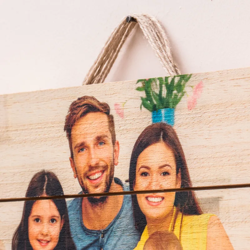 Gifts for Family Photo Printed Wooden Palette Tableau