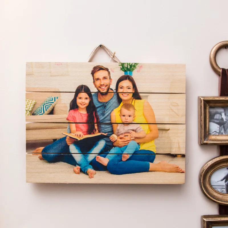 Gifts for Family Photo Printed Wooden Palette Tableau