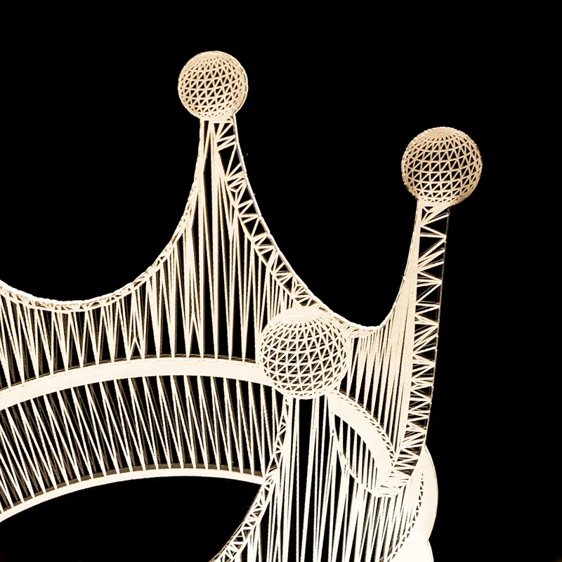 Crown 3D LED Lamp Personalised Gift for Friends and Siblings