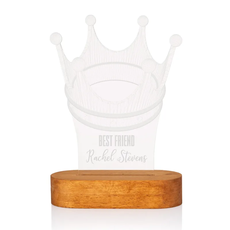 Crown 3D LED Lamp Personalised Gift for Friends and Siblings