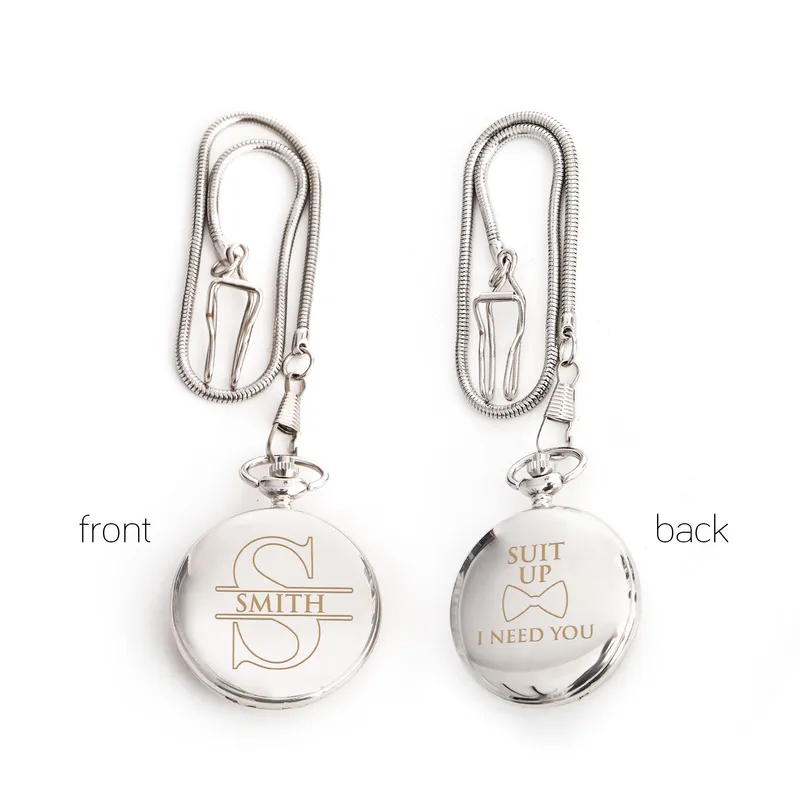 Groomsman Personalised Pocket Watch Wedding Keepsake