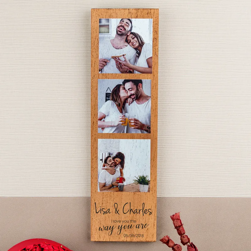 Personalised Wooden Photo Frame for Girlfriend