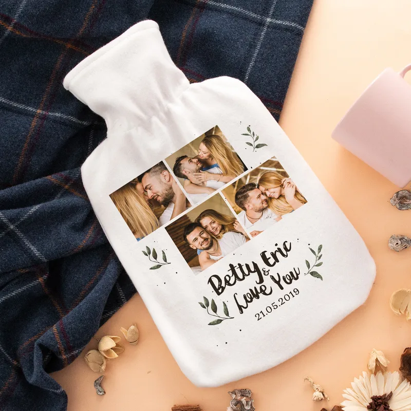 Personalised Photo Hot Water Bottle for Girlfriend