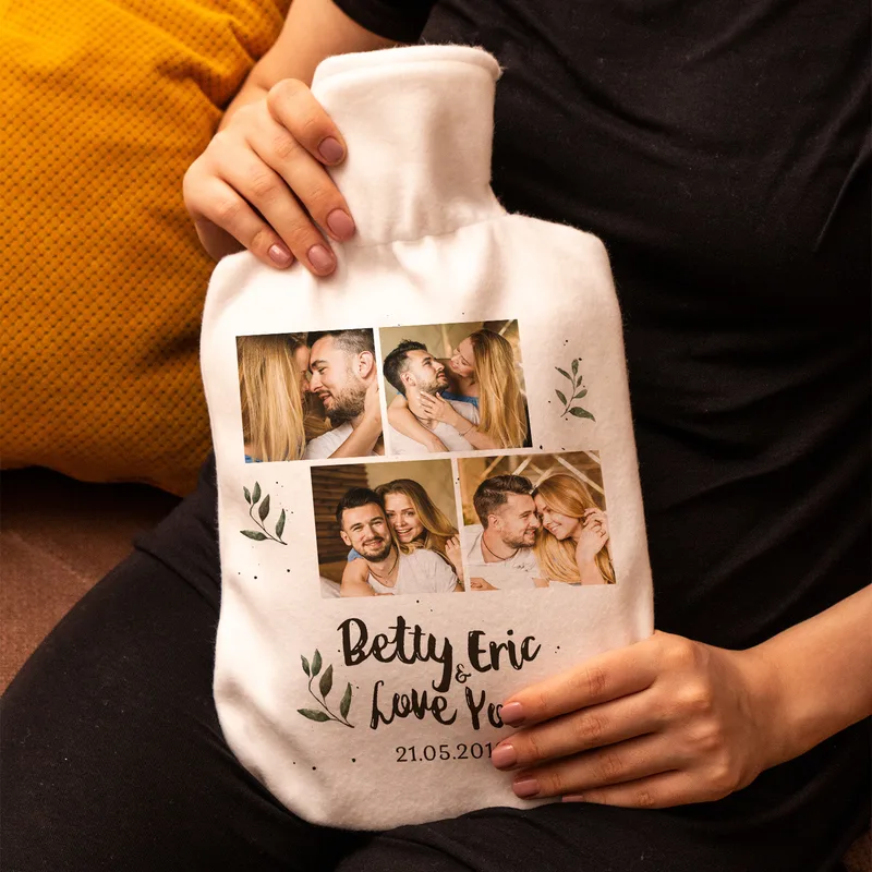 Personalised Photo Hot Water Bottle for Girlfriend