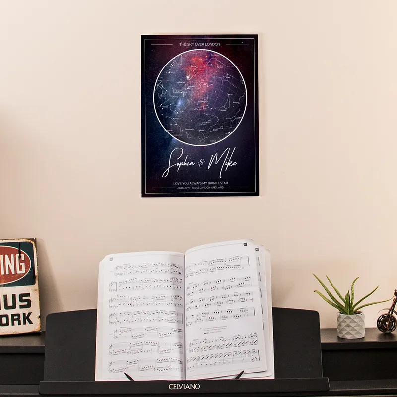 Gifts for Girlfriend Star Map Canvas Print 11.75 x 15.75 inches