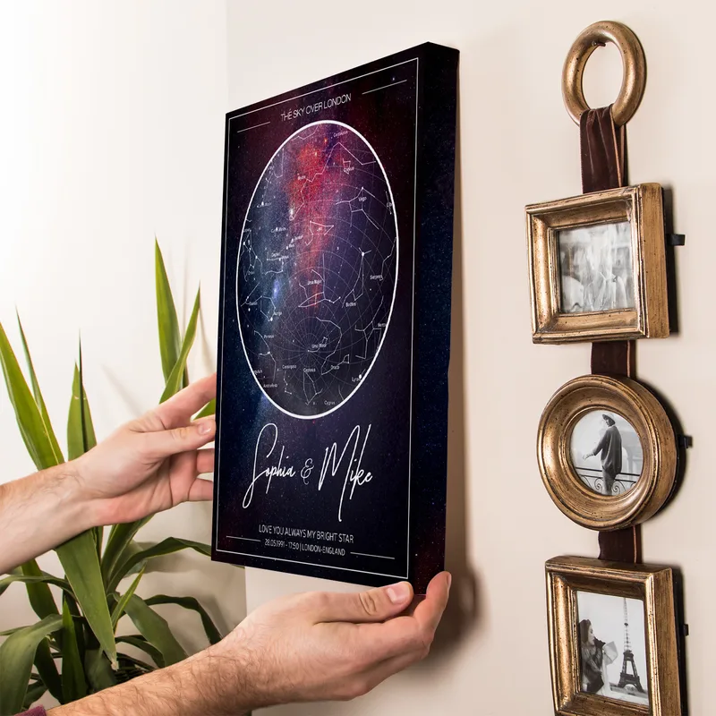 Gifts for Girlfriend Star Map Canvas Print 11.75 x 15.75 inches