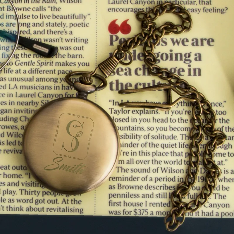 Personalised Groomsmen Pocket Watch Vintage Style