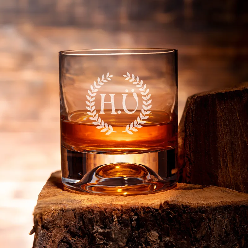 Gifts for Him Whiskey Glass Set Wooden Box