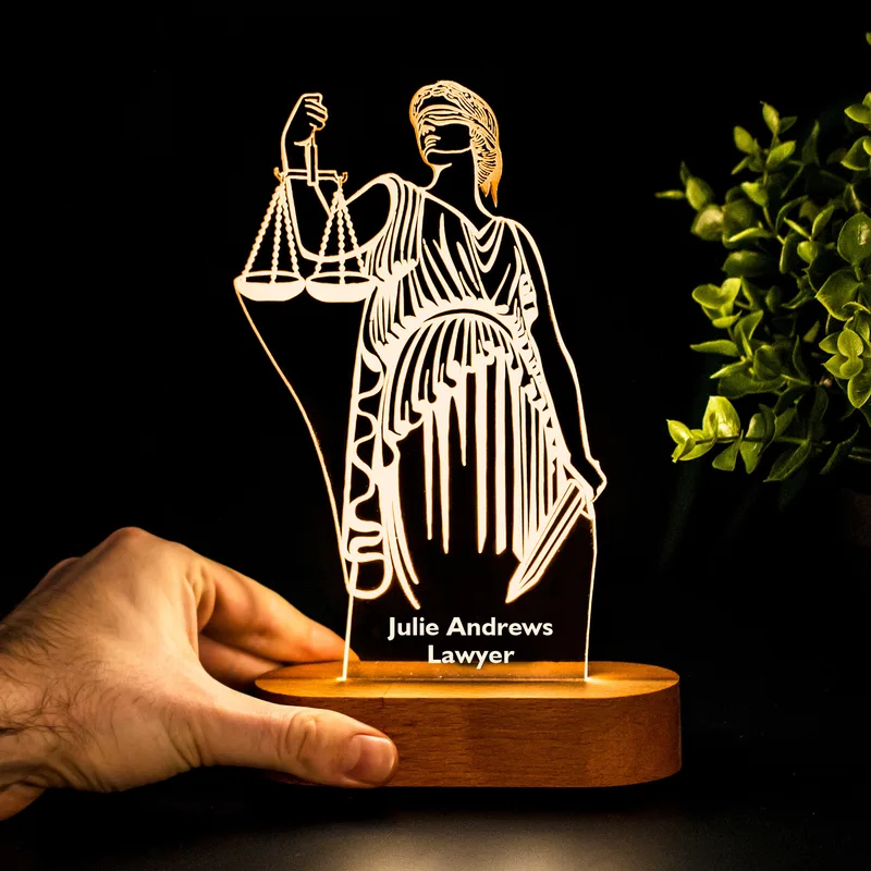Gifts for Lawyers with Personalized Name 3D LED Lamp