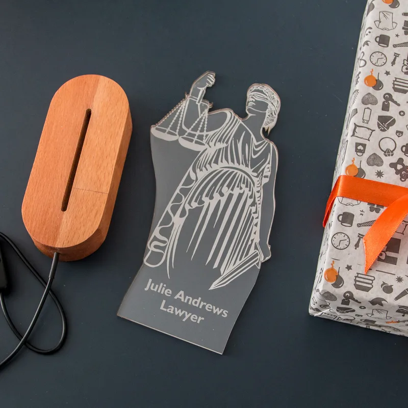 Gifts for Lawyers with Personalized Name 3D LED Lamp