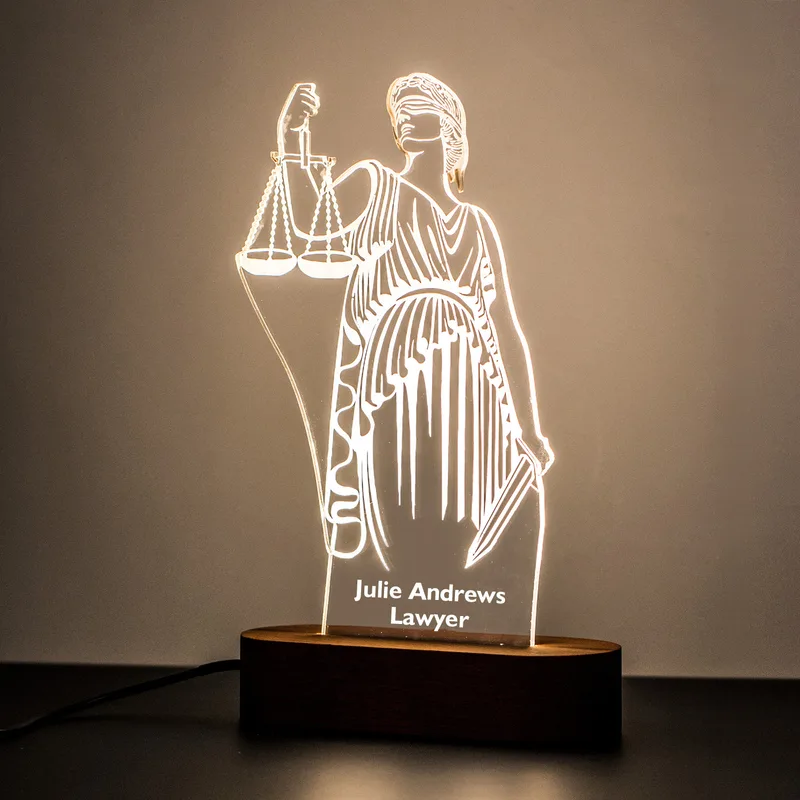 Gifts for Lawyers with Personalized Name 3D LED Lamp