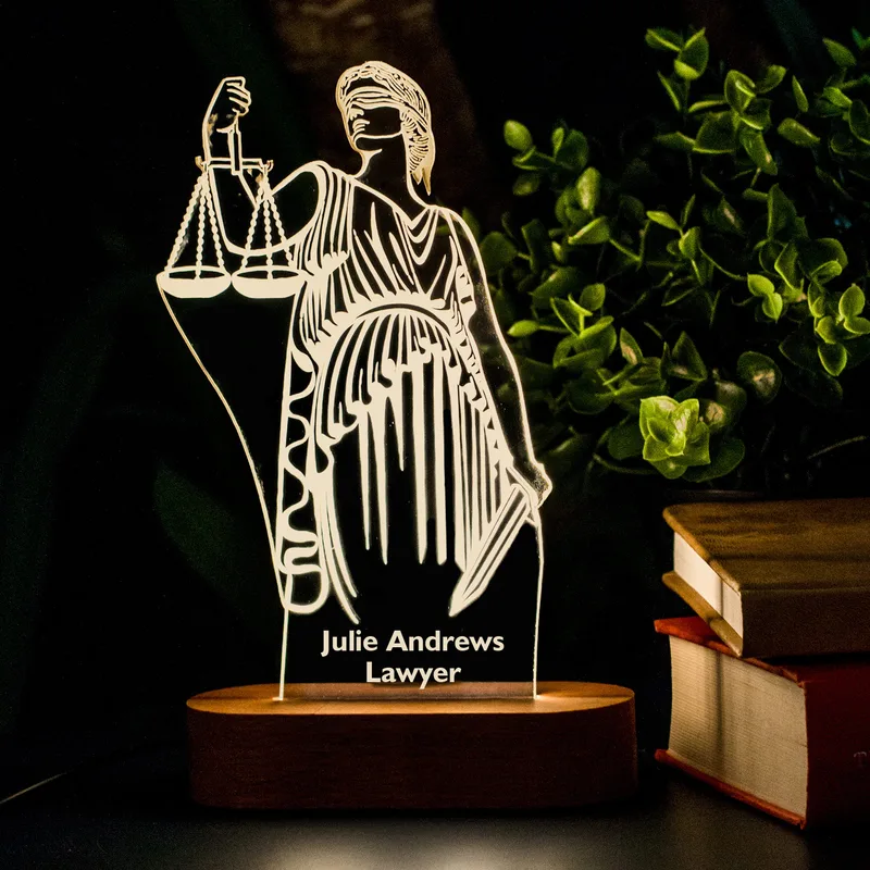 Gifts for Lawyers with Personalized Name 3D LED Lamp