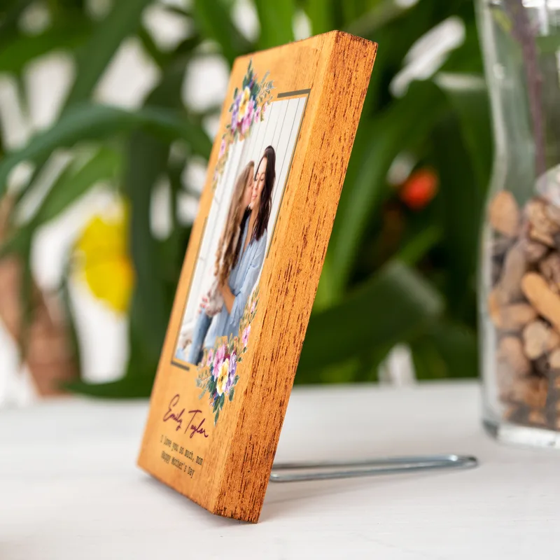 Personalised Wooden Photo Frame for Mum – Ideal Gift for Birthdays & Mother's Day
