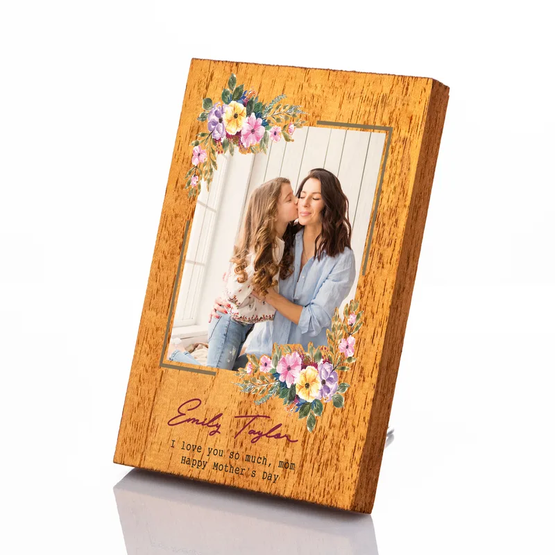 Personalised Wooden Photo Frame for Mum – Ideal Gift for Birthdays & Mother's Day