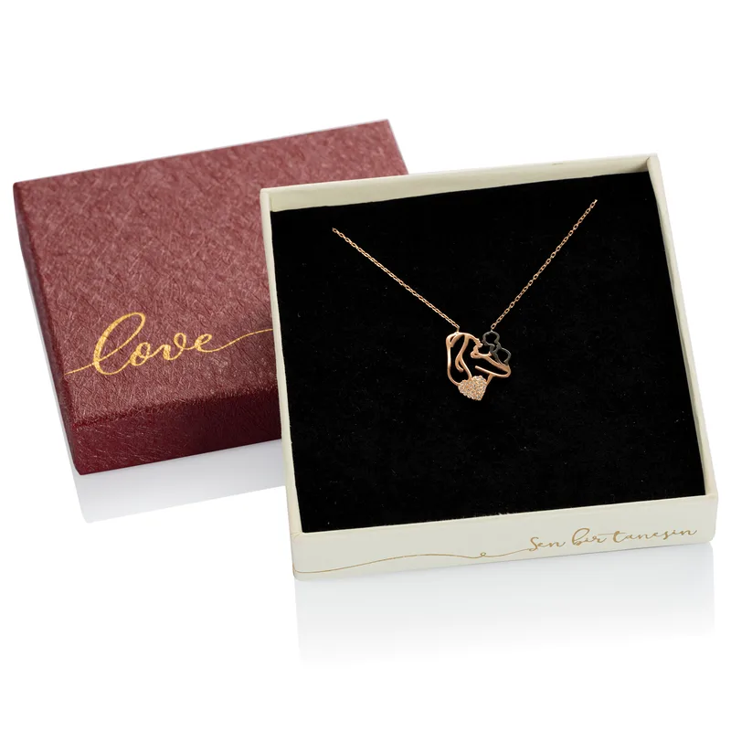 Rose Gold Heart Necklace for New Mums and Mother's Day