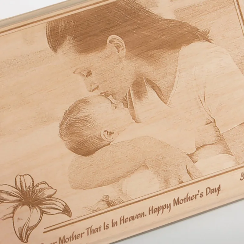 Custom Engraved Wood Photo Gifts for Mom