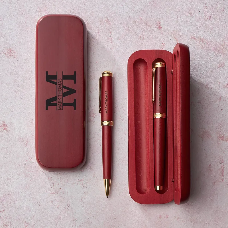 Gifts for Students 2 Piece Pen Set with Wooden Box