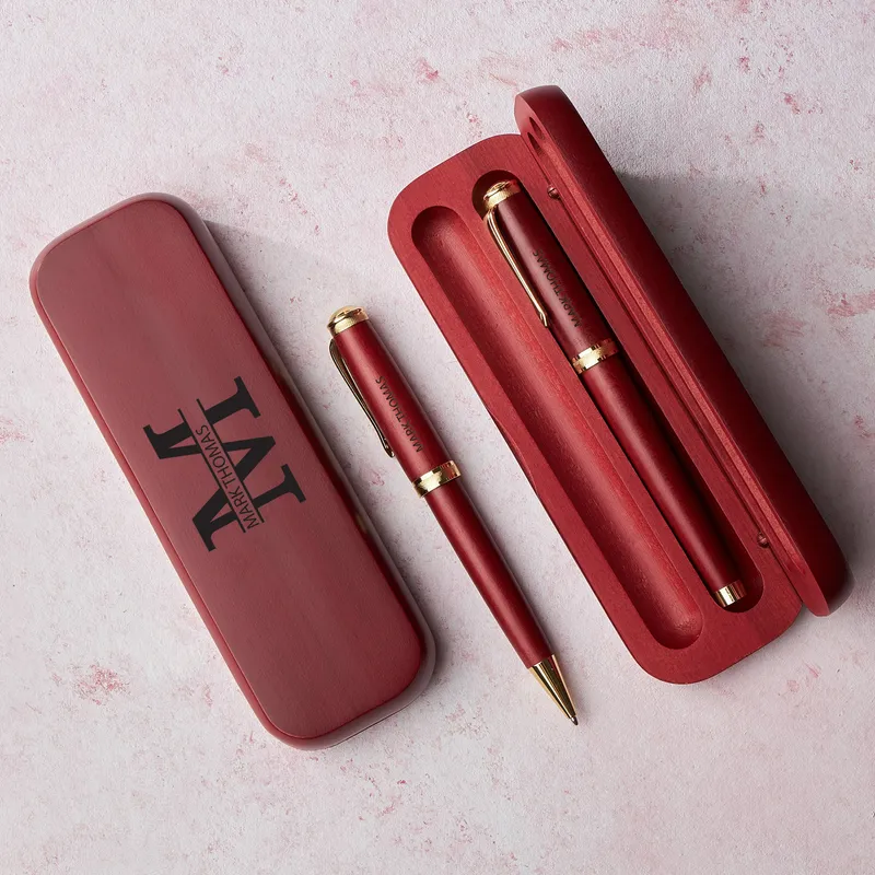 Gifts for Students 2 Piece Pen Set with Wooden Box