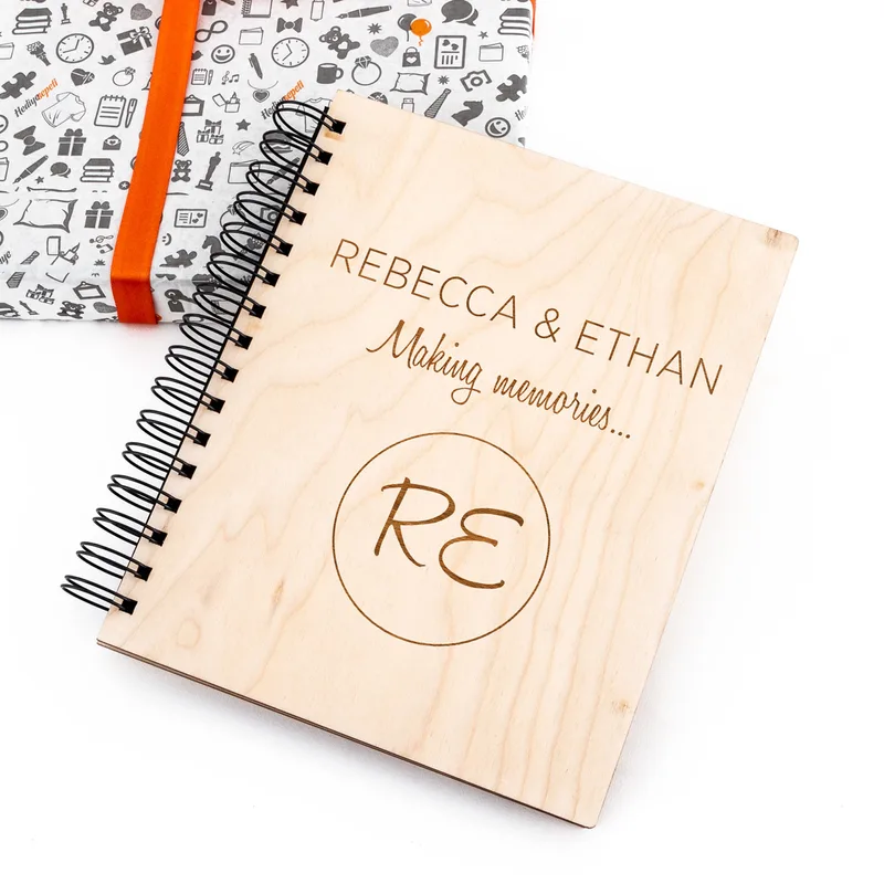Gifts for Wife Personalized Wooden Cover Photo Album