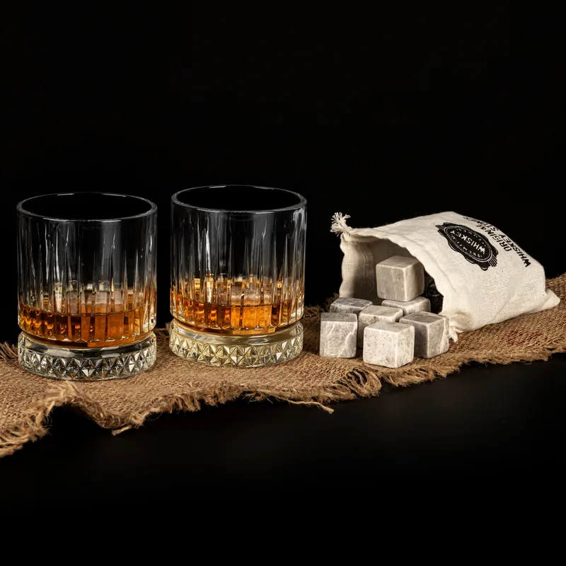 Glasgow 2 Piece Clear Whiskey Glasses Set as Gifts