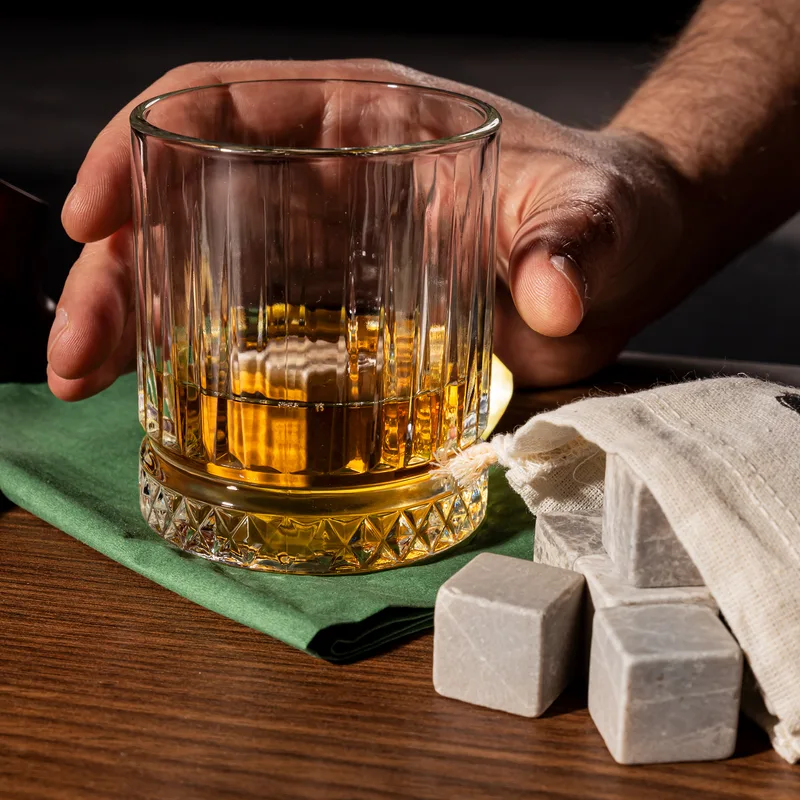 Glasgow 2 Piece Clear Whiskey Glasses Set as Gifts