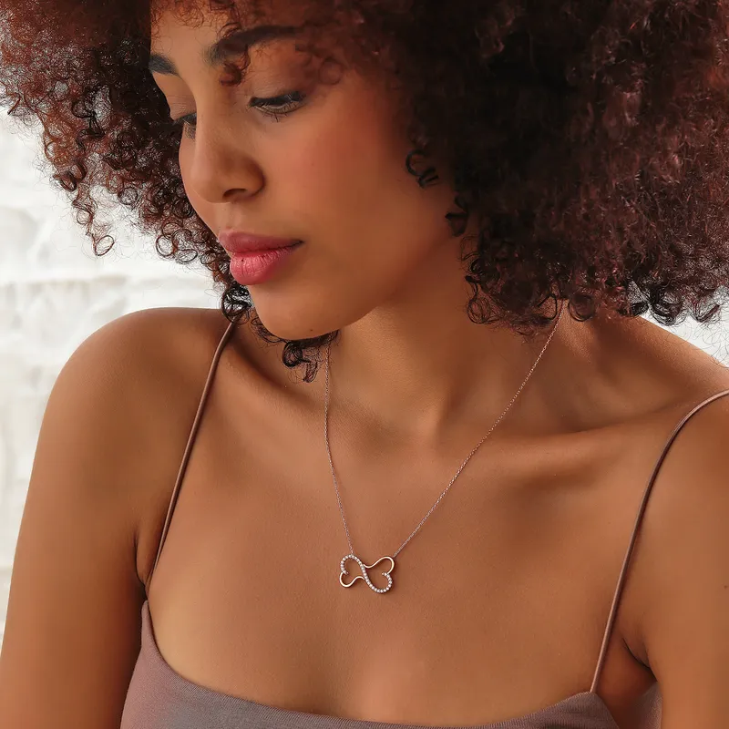 Gold Plated Eternal Two Heart Necklace