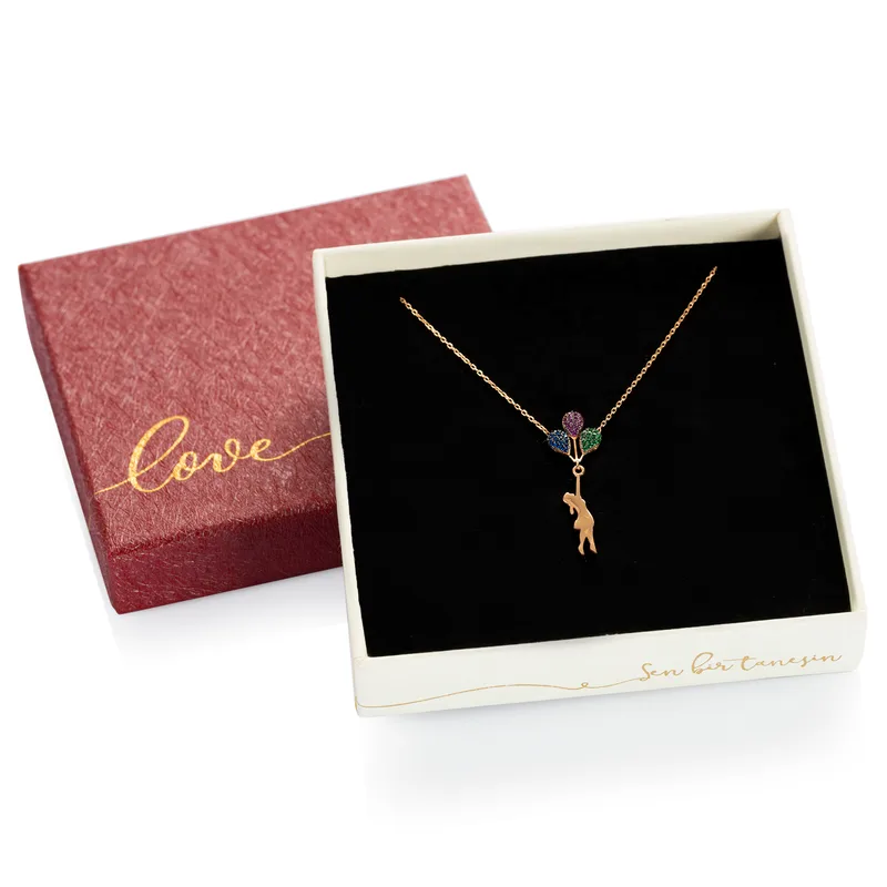 Elegant Tri-Stone Zirconia Gold Plated Necklace for Her