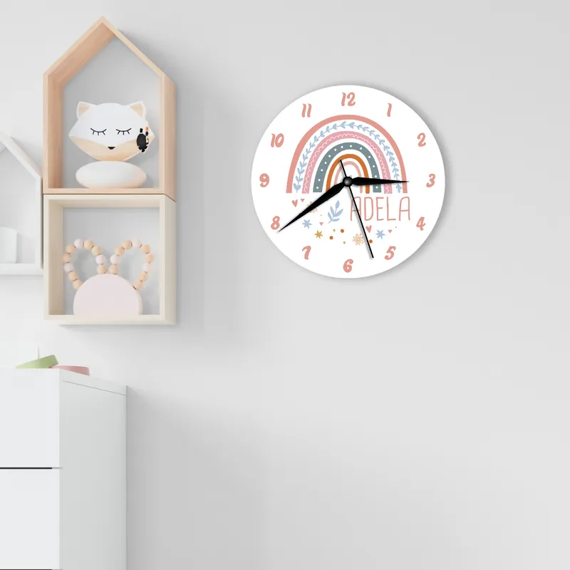 Personalised Teacher's Day Rainbow Wall Clock for Classroom