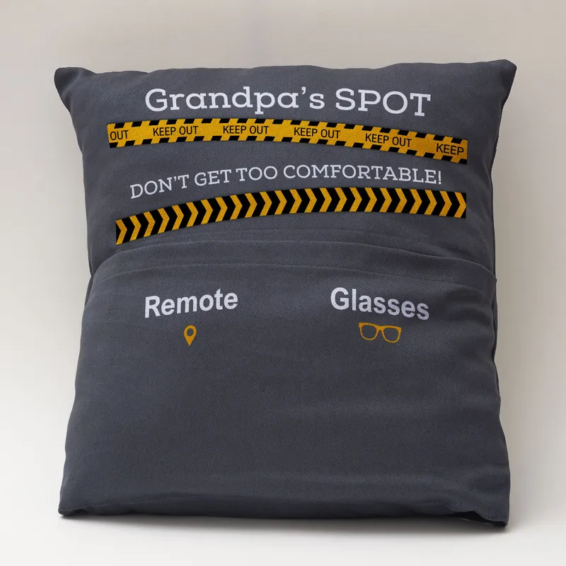 Grandpa's Place Design Pillow - Gift for Grandpa