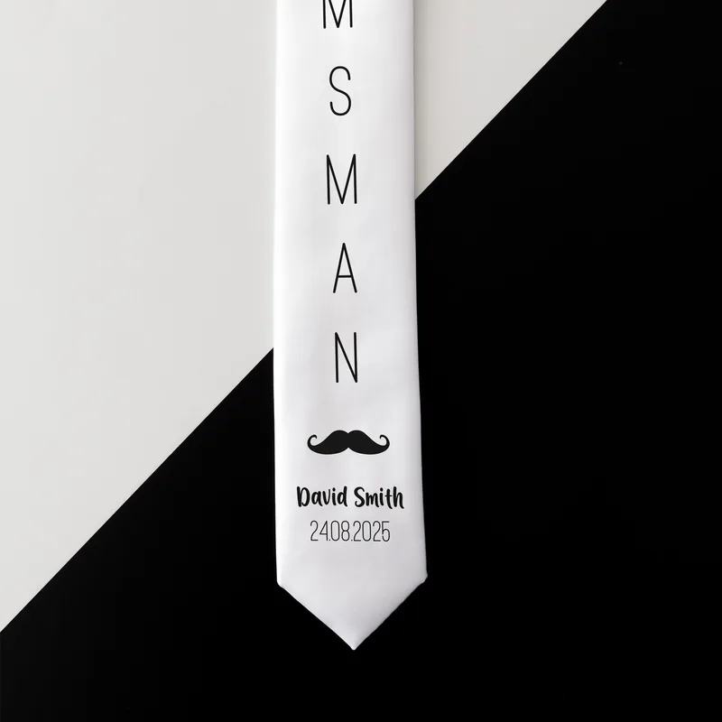 Groomsman Design Personalized Tie for Best Man