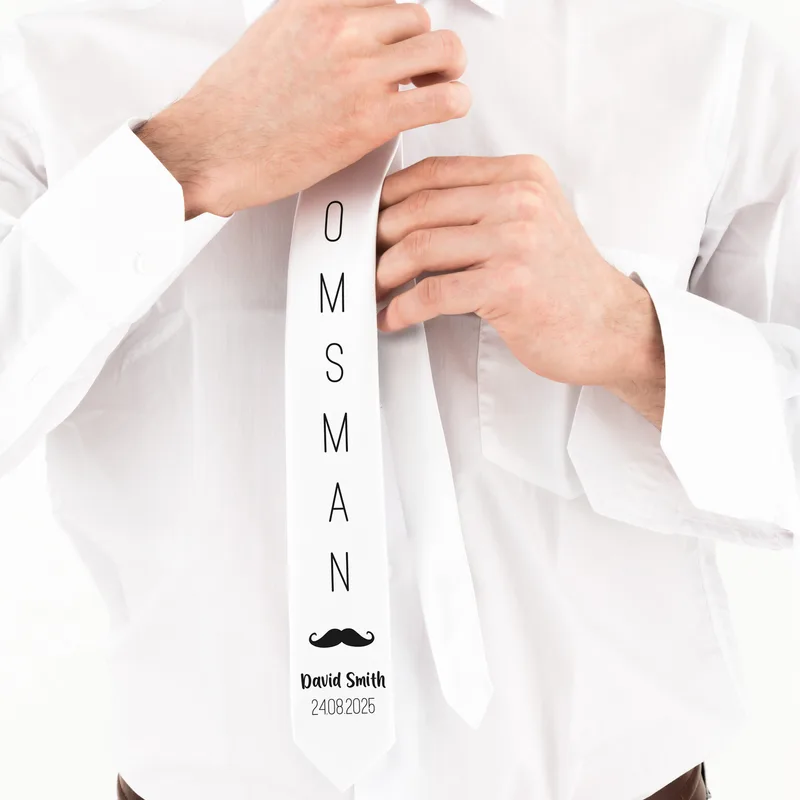 Groomsman Design Personalized Tie for Best Man
