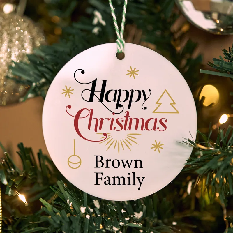 Happy Christmas! Personalized Christmas Ornament