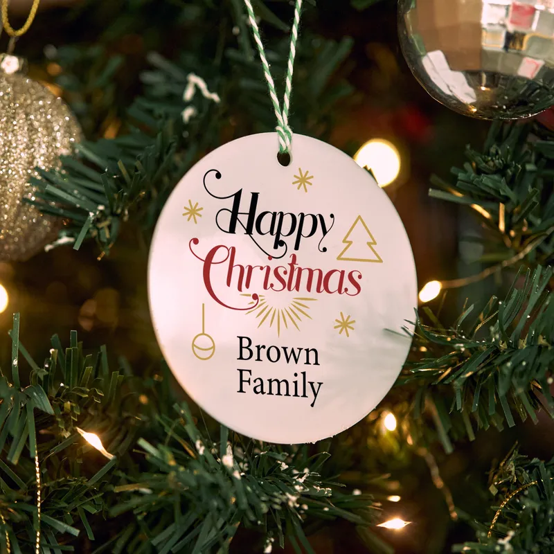 Happy Christmas! Personalized Christmas Ornament