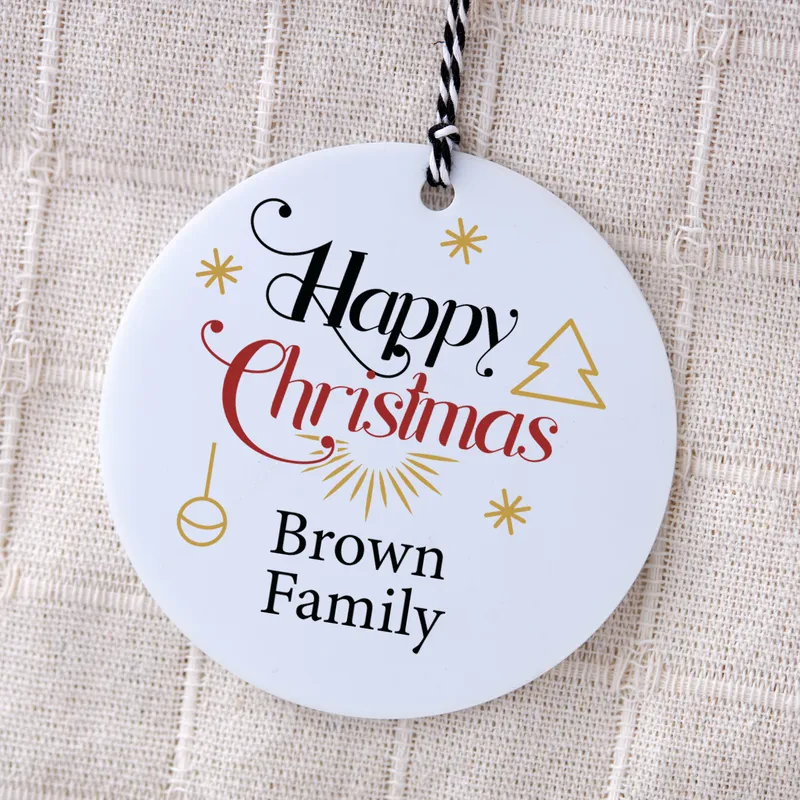 Happy Christmas! Personalized Christmas Ornament