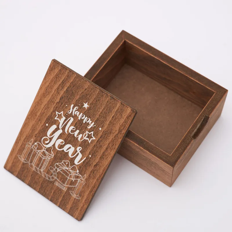 Happy New Year 70 Photos Printed Wooden Photo Box