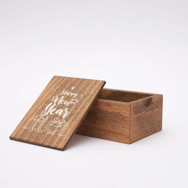 Happy New Year 70 Photos Printed Wooden Photo Box