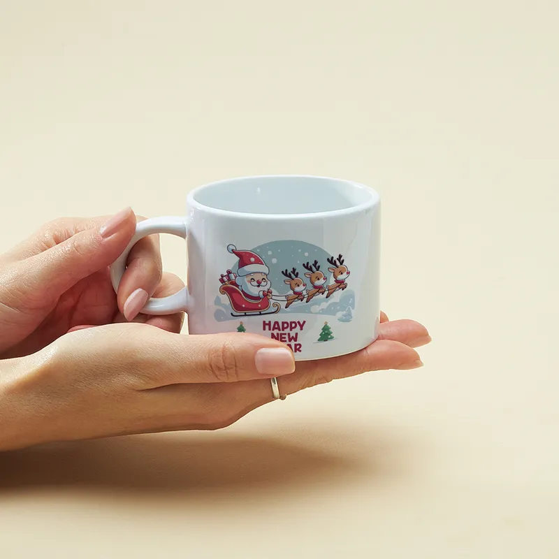 Happy New Year Santa Mug for Holiday Gifting